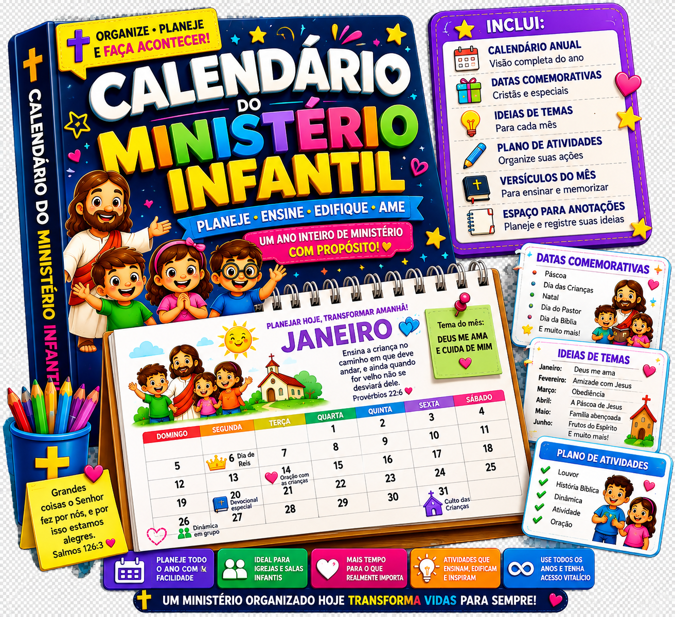 Capa do bônus Calendário do Ministério Infantil